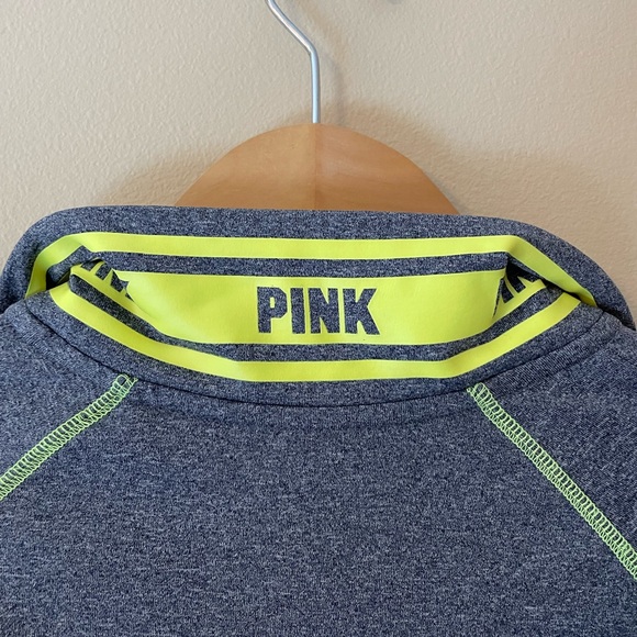 PINK Ultimate Gray Quarter Zip Pullover Size Small - Picture 8 of 10